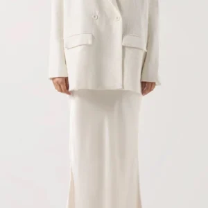 Tilly Oversized Boyfriend Blazer - White