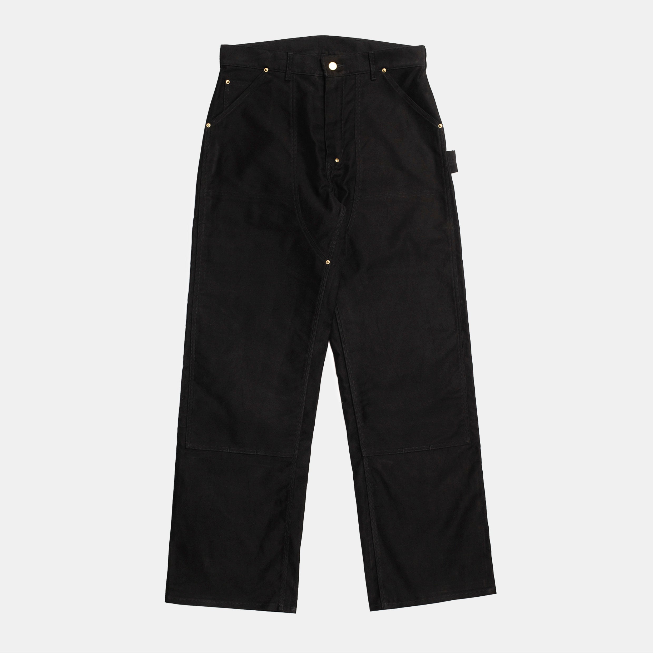Double Knee Pants Moleskin Black