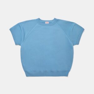 Raglan Short Sleeve Sweatshirt Sax Blue