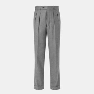Wool Flannel Winston Trousers II Light Grey