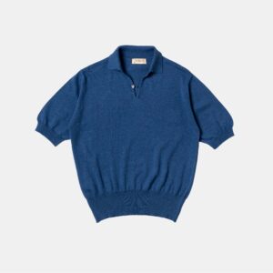 Cotton Short Sleeve ‘Skipper’ Polo Blue