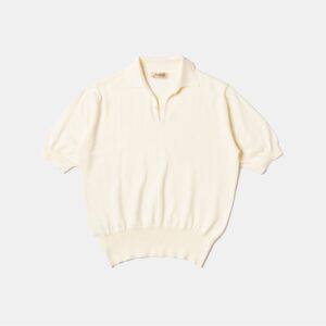 Cotton Short Sleeve ‘Skipper’ Polo Cream
