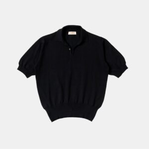 Cotton Short Sleeve ‘Skipper’ Polo Black